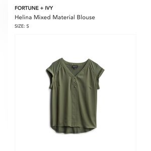 helina mixed material blouse